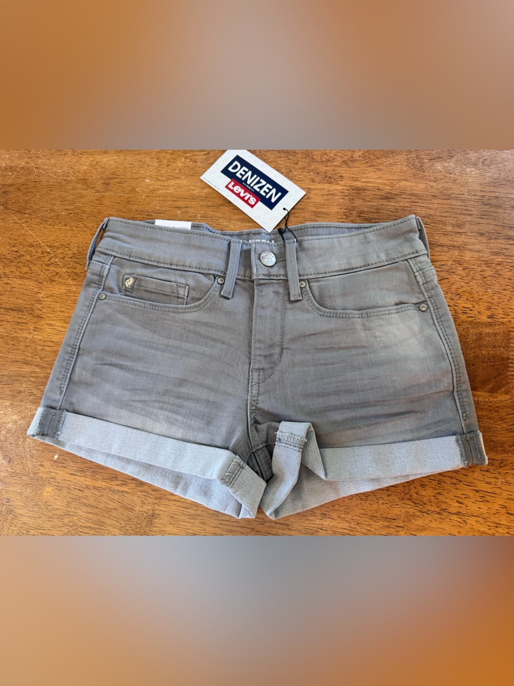 Denizen from Levi's Gray Cuffed Women's Denim Shorts